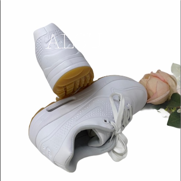 Nike Air Max 1 Leather White Women’s Sneakers - Picture 5 of 8